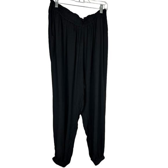 NEW Bloomchic Black Gauzy Elastic Waist and Cuff Harem or Jogger Pants Sz 18-20 - Picture 5 of 6